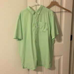 Columbia Light Green Casual Button Down Shirt